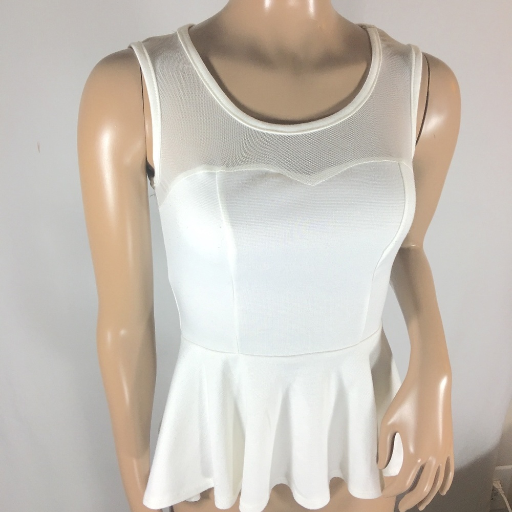 Joyce Leslie White Summer BodyCon Belltop
